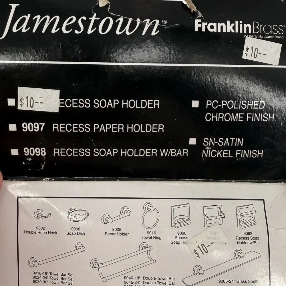 Franklin‎ Brass Jamestown Recessed Toilet Paper Holder Satin Nickel 9097SN NEW